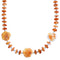 Sterling Silver Oyster Shell Flower Bead Necklace RX115088